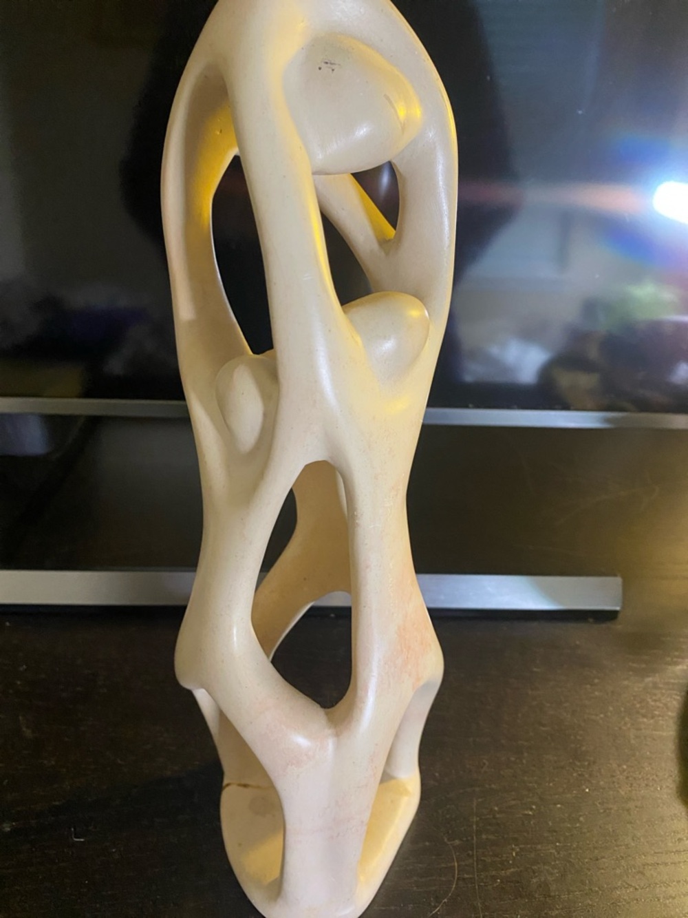 Neutral Cream Organic Abstract Sculpture – Contemporary Home Accent